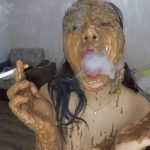 Scat on my face and smoking Asian Girl